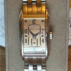 Hamilton Stainless Steel and Salmon Face Unisex Watch